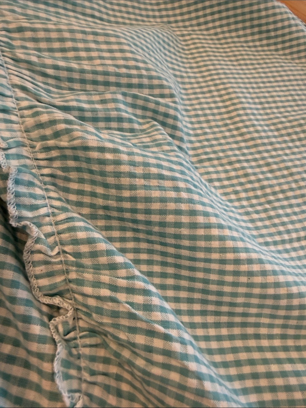 Turquoise Gingham Maxi Dress